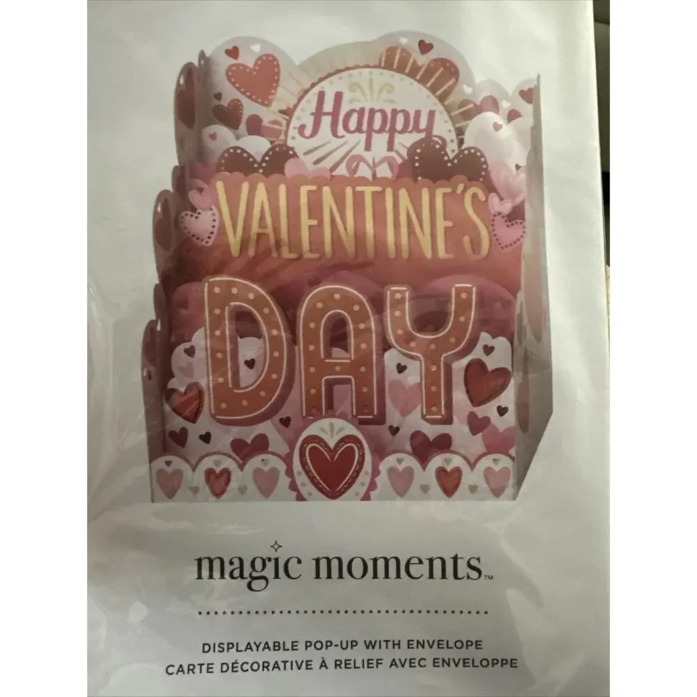 American Greetings Magic Moments Pop-Up Valentine's Day Cards Lot of 2